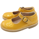 Pantofi  galbeni din piele naturală, lăcuită.  Mărimea 27