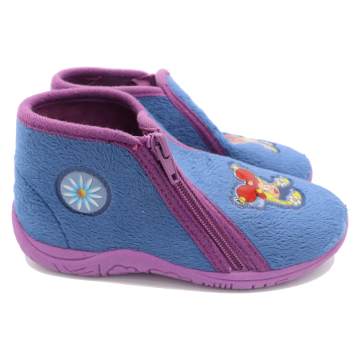 Ghetuțe de interior albastru și mov