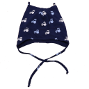 Căciuliță bleumarin cu imprimeu tractorașe