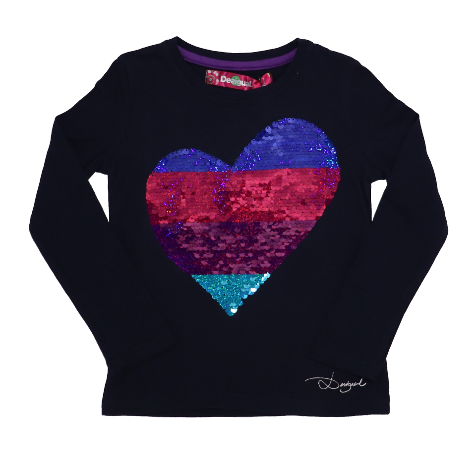 Bluză bleumarin cu paiete reversibile