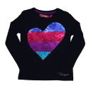 Bluză bleumarin cu paiete reversibile