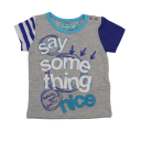 Tricou gri "Say something nice"