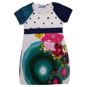 Rochie cu imprimeu floral și aspect bufant