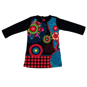 Bluză Elena cu imprimeu mandala din bumbac organic