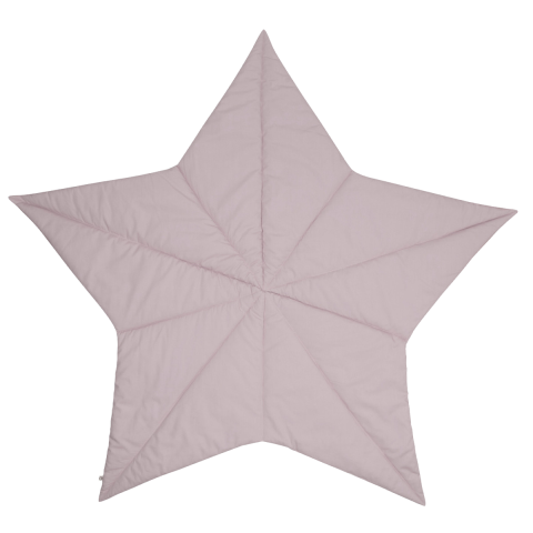Salteluță de joacă în formă de stea roz, din bumbac organic pentru bebeluși
