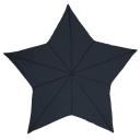 Salteluță de joacă în formă de stea bleumarin, din bumbac organic pentru bebeluși