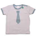 Tricou bleu pudrat cu imprimeu cusut cravată