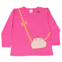 Bluză roz fucsia cu imprimeu cusut gentuță