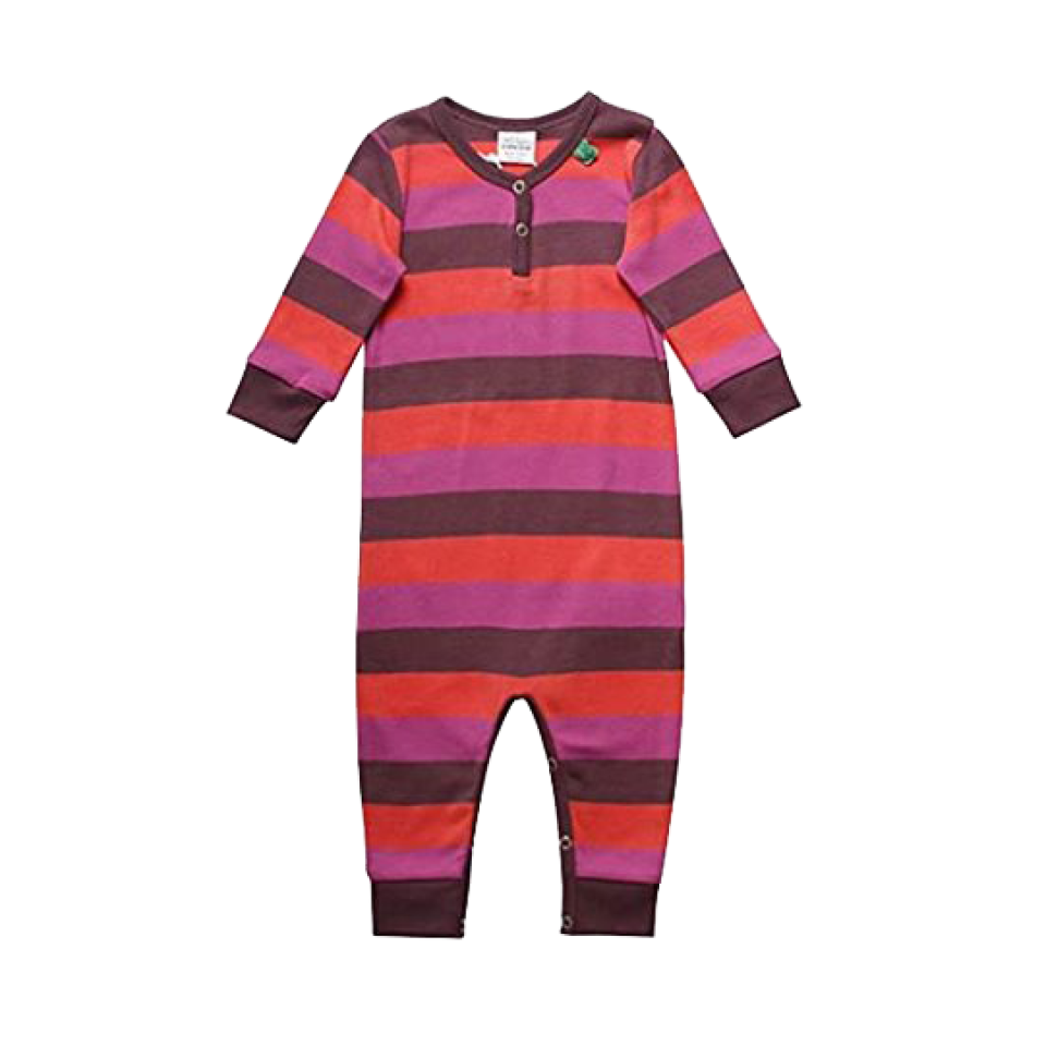 Salopetă cu mânecă lungă în dungi