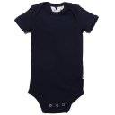 Body cu mânecă scurtă bleumarin din bumbac organic