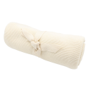 Păturicâ ecru tricotată din bumbac organic pentru bebeluși Musli