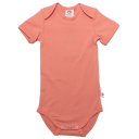 Body cu mânecă scurtă portocaliu închis din bumbac organic