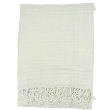 Muselină verde prăfuit 90x90cm din bumbac organic