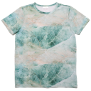 Tricou verde cu imprimeu marmură