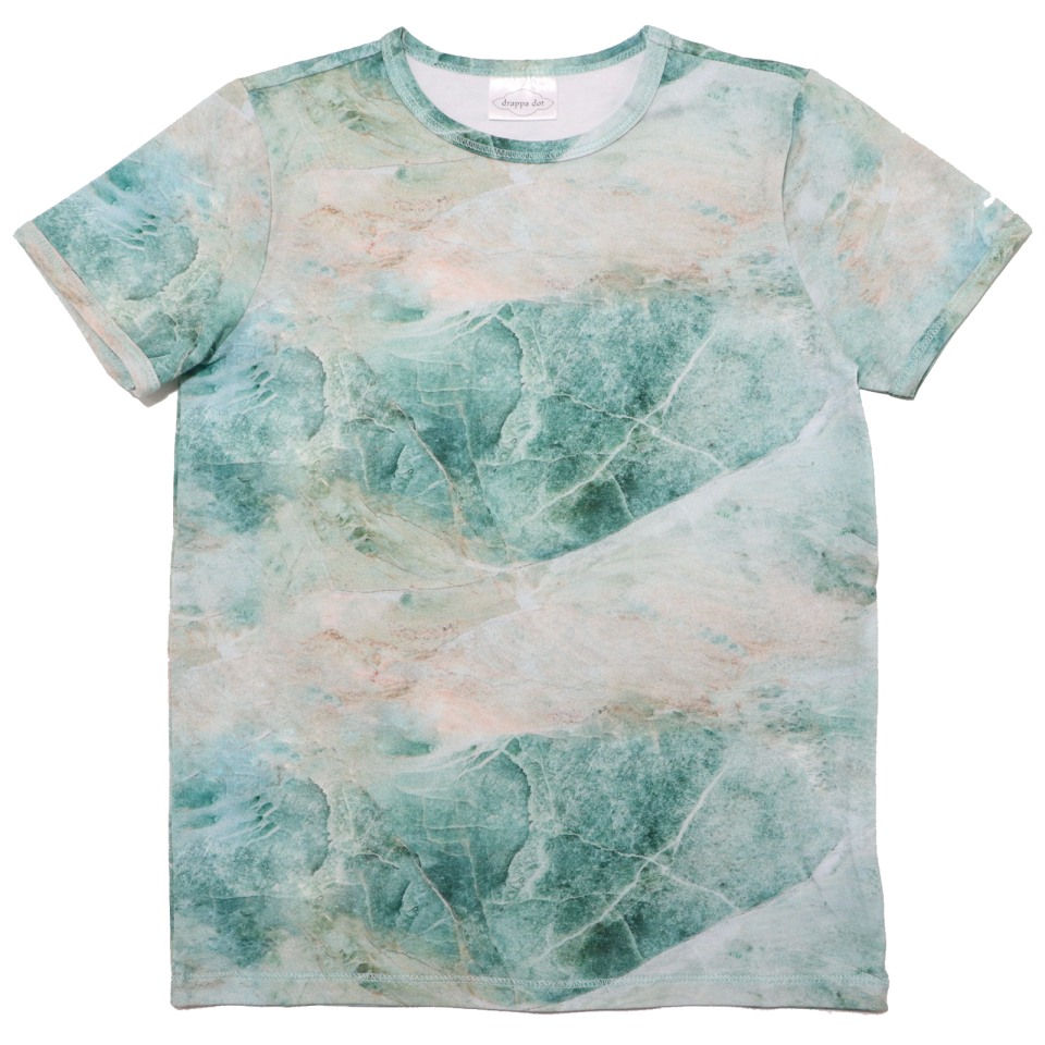 Tricou verde cu imprimeu marmură