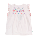 Tricou alb cu flori cusute