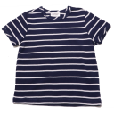 Tricou bleumarin cu dungi albe