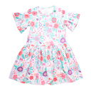 Rochie albă cu imprimeu Aloha