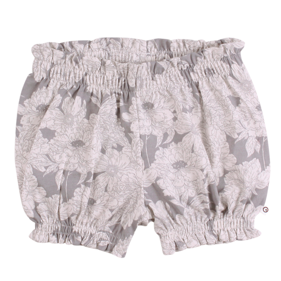 Pantaloni scurți bloomers albi cu imprimeu floral