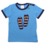 Tricou albastru cu aplicație șlapi