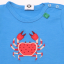 Tricou albastru cu aplicație crab roșu