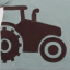 Tricou verde cu aplicație tractor maro