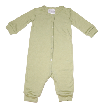 Salopetă verde din lână și mătase