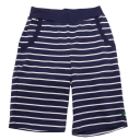 Pantaloni scurți bleumarin cu dungi albe