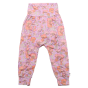Pantaloni roz și lila cu imprimeu floral Spicy Vintage