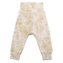 Pantaloni albi cu imprimeu vegetal Spicy Vintage