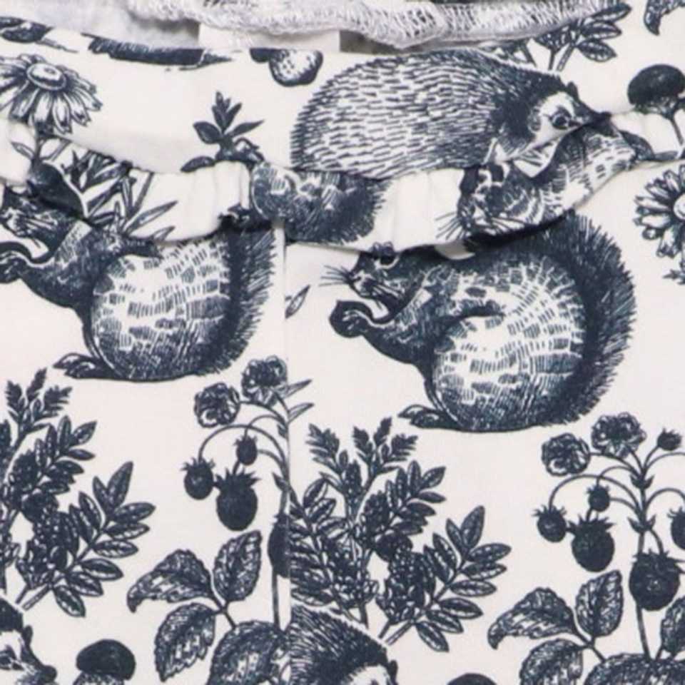 Pantaloni albi cu imprimeu pădure Musli