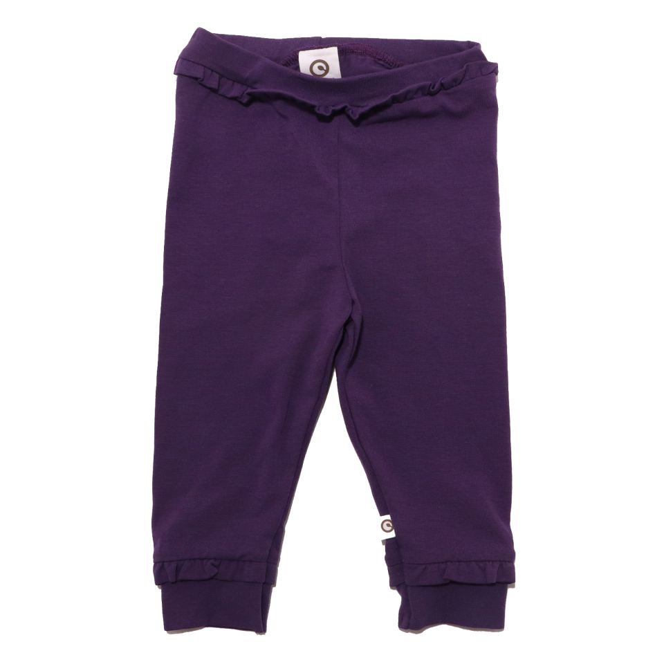 Pantaloni mov cu volănașe mici