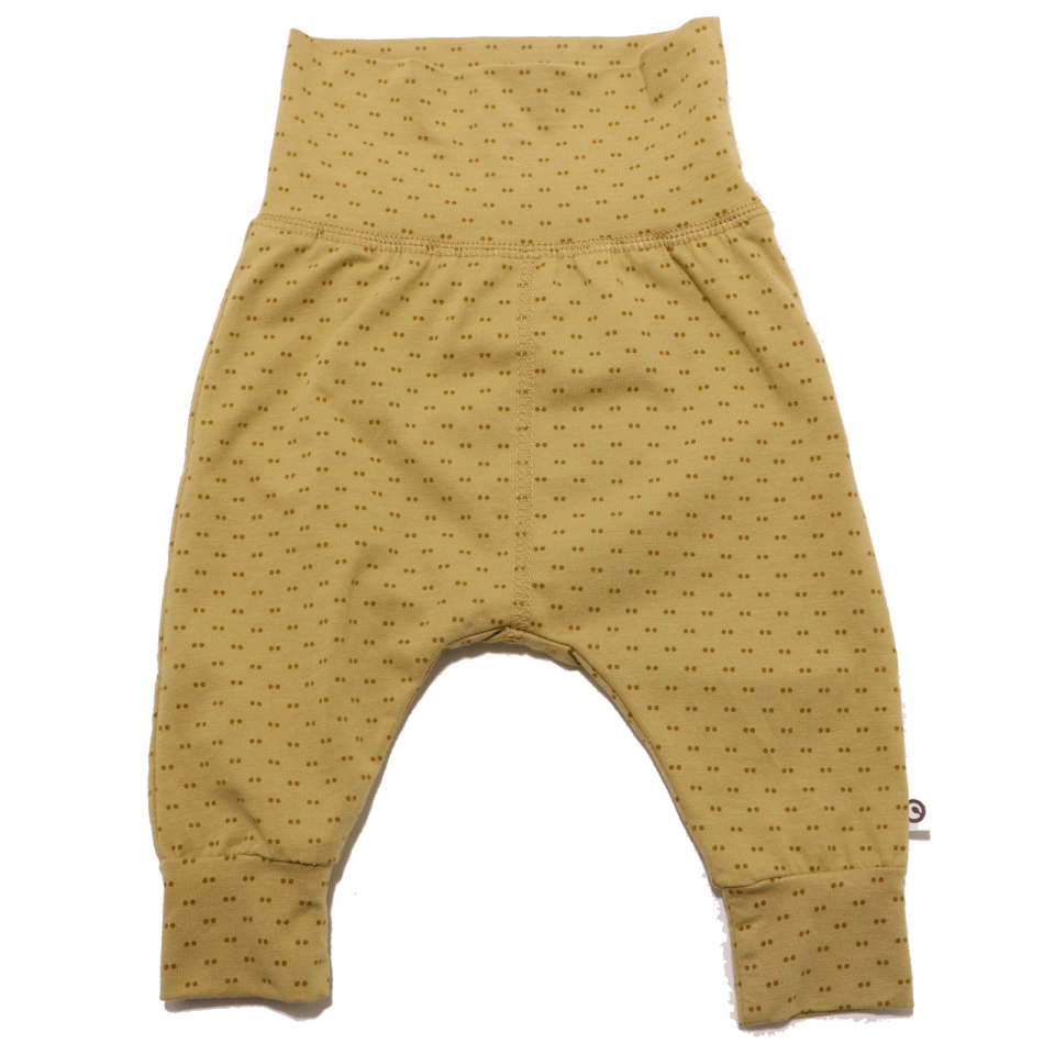 Pantaloni olive cu imprimeu puncte