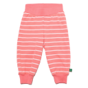 Pantaloni corai cu dungi albe