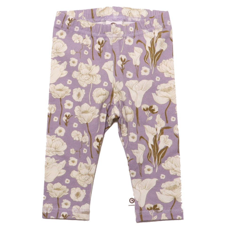Colanți lila cu imprimeu crini Musli