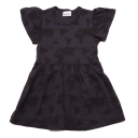 Rochie neagră din lyocell cu imprimeu hartă