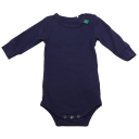 Body cu mânecă lungă bleumarin din bumbac organic