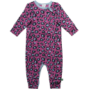 Salopetă roz cu imprimeu animal print