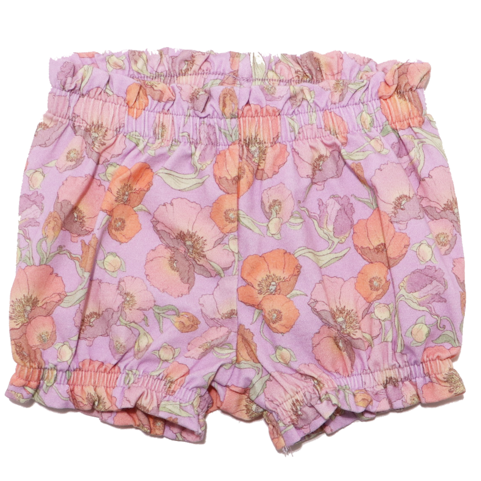 Bloomers lila cu imprimeu floral