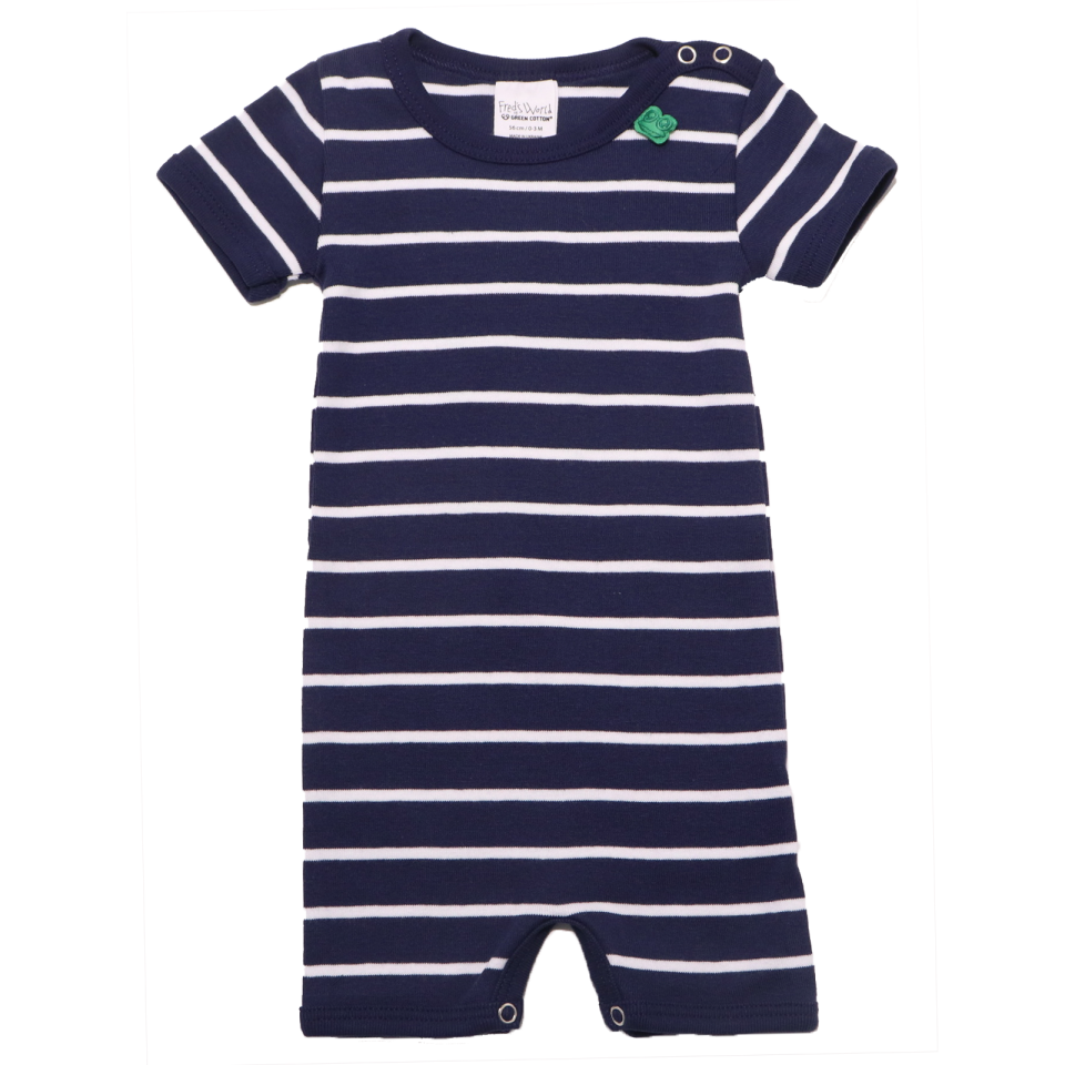 Romper bleumarin cu dungi albe
