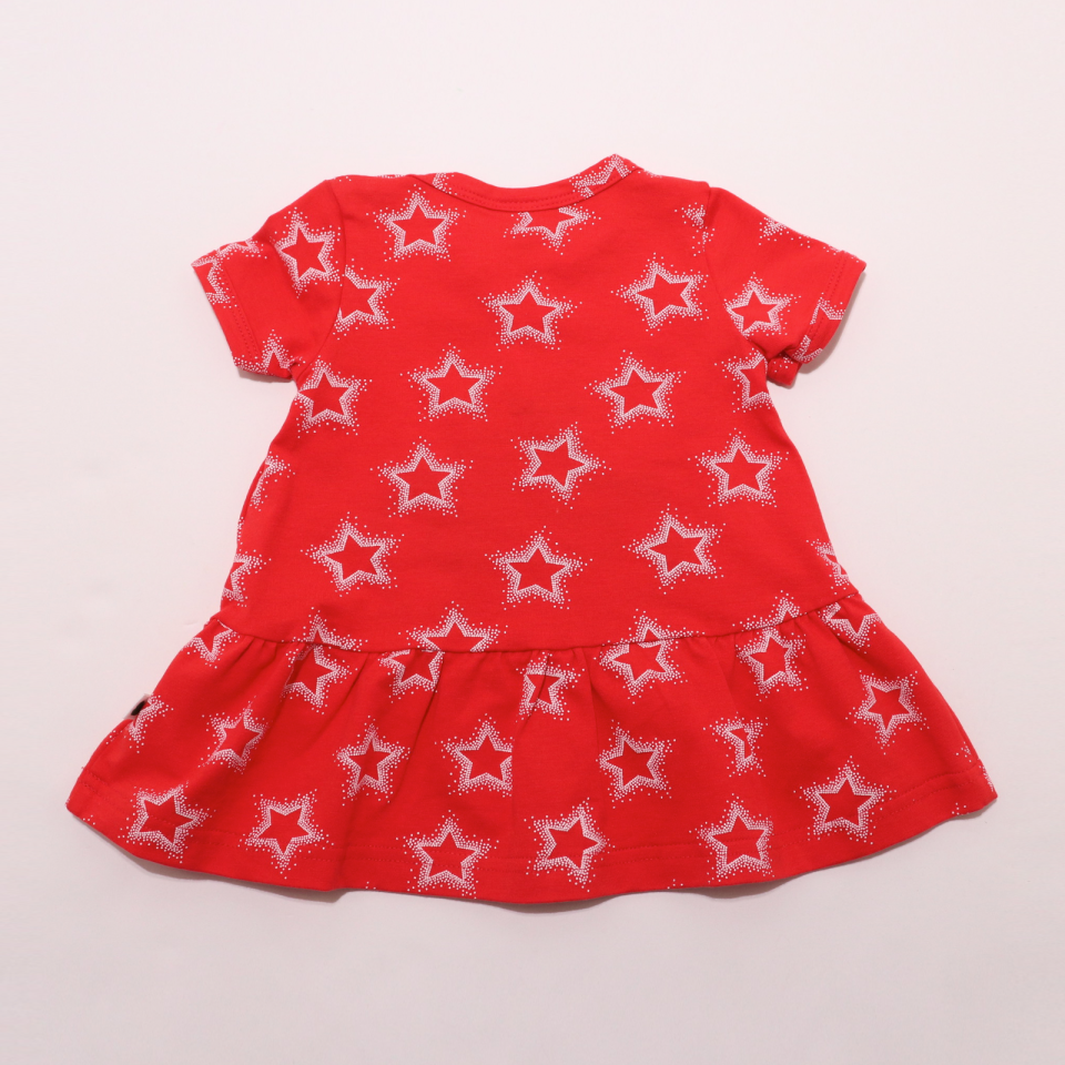 Rochie roșie cu steluțe și ochi