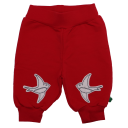 Pantaloni roșii cu imprimeu brodat