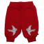 Pantaloni roșii cu imprimeu brodat