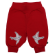 Pantaloni roșii cu imprimeu brodat
