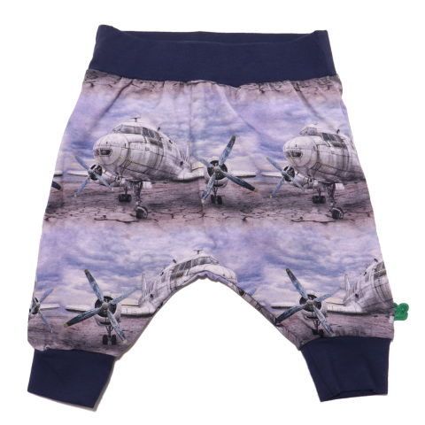Pantaloni cu imprimeu avioane