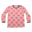 Bluziță roz cu mânecă lungă și imprimeu rândunici