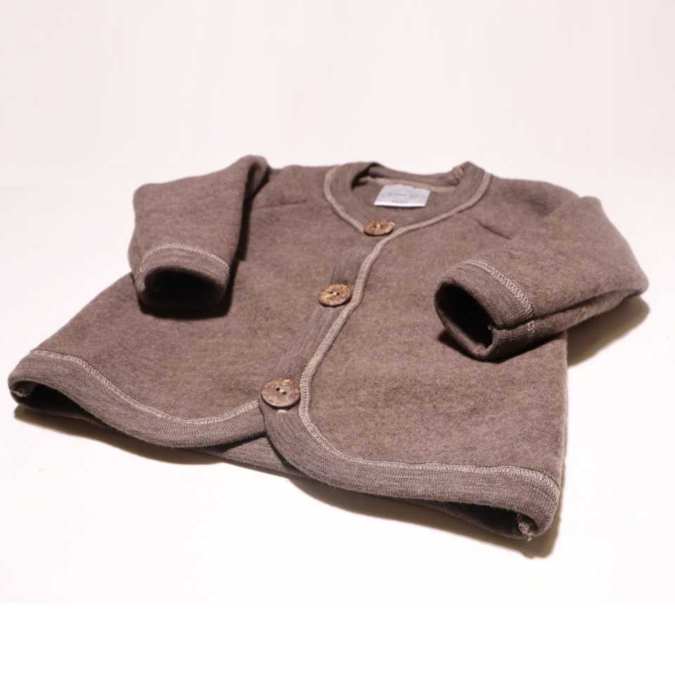 Jachetă maro din lână fleece pentru bebeluși Drappa Dot