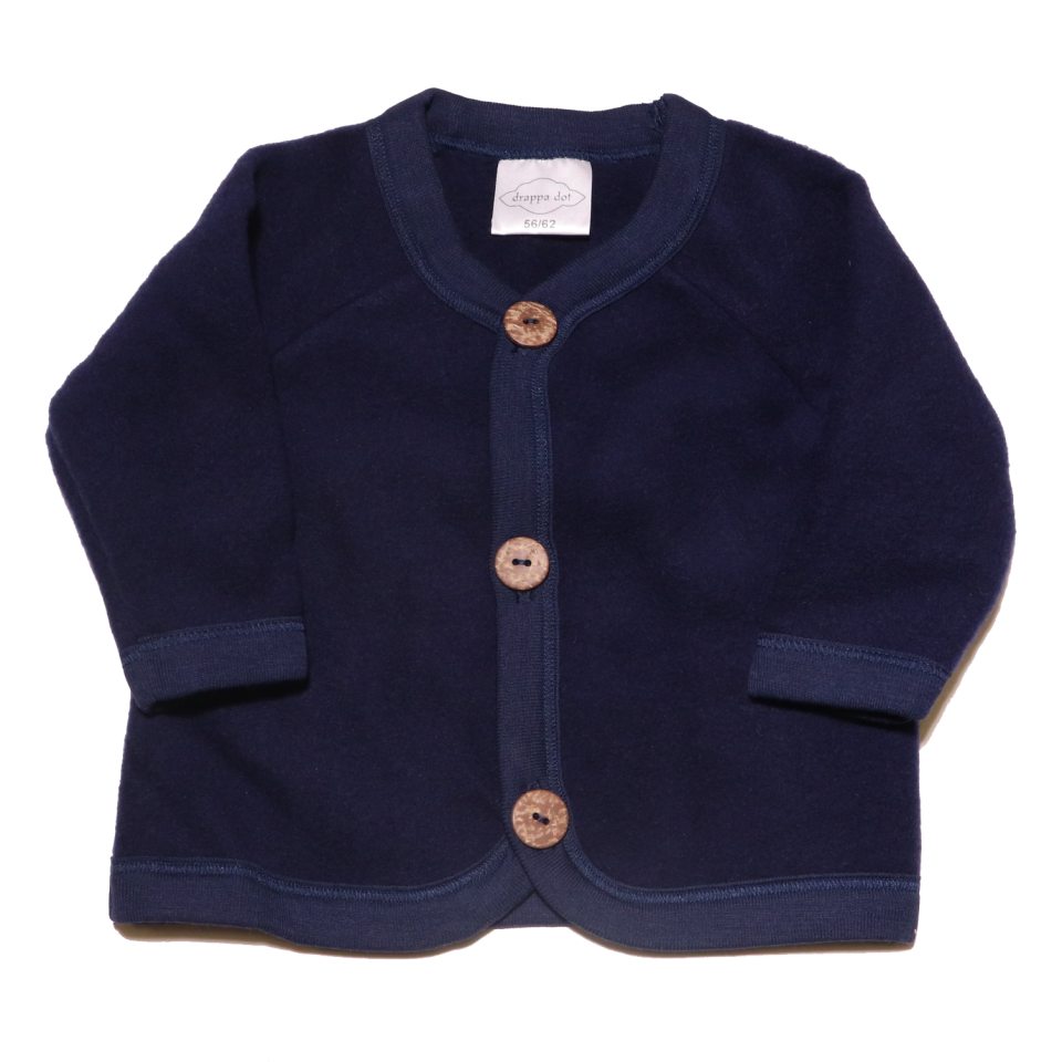 Jachetă bleumarin din lână fleece pentru bebeluși 56/62 și 68/74