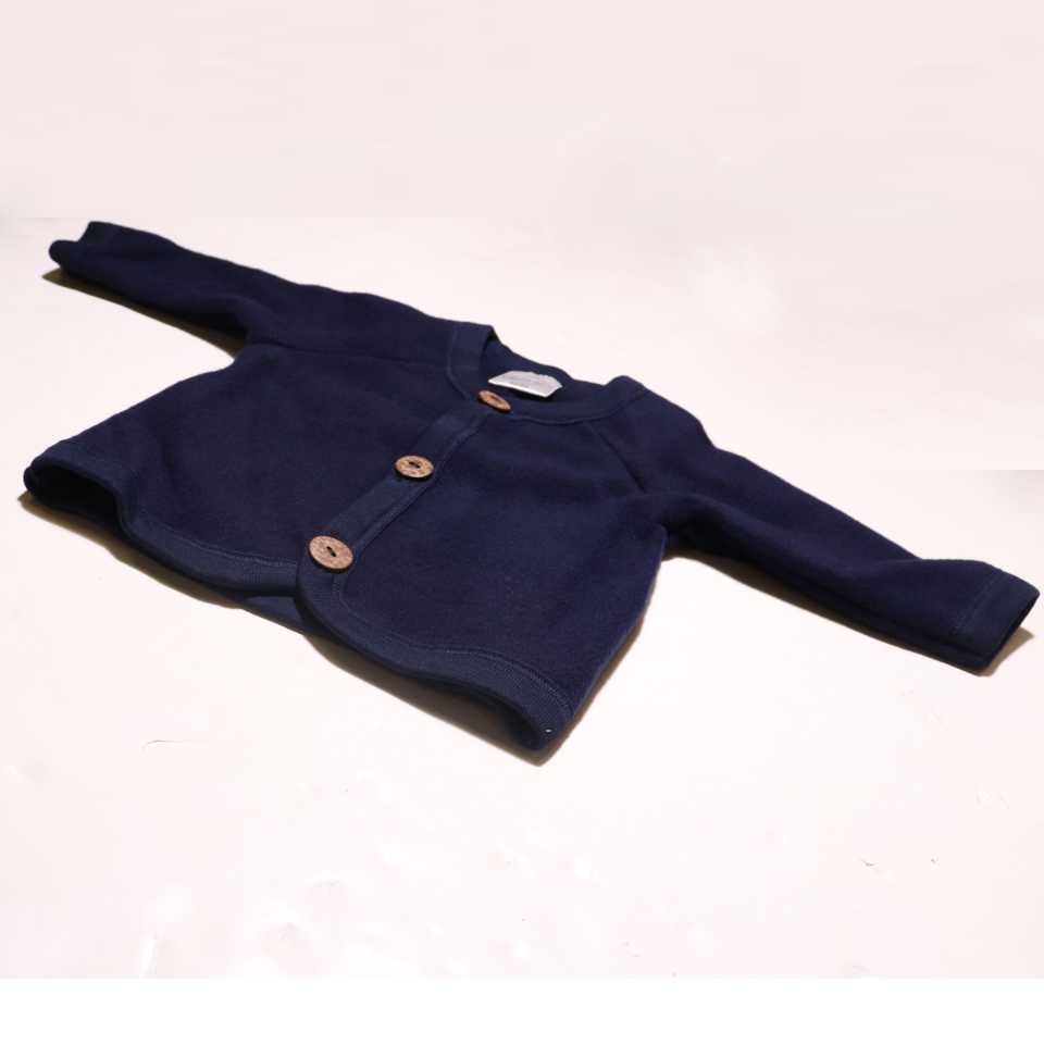 Jachetă bleumarin din lână fleece pentru bebeluși 56/62 și 68/74