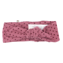 Bentiță roșie cu imprimeu mic din bumbac organic